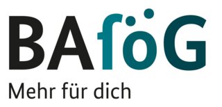 Das Bild zeigt das Logo von BAföG mit dem Slogan "Mehr für dich". Es steht für finanzielle Unterstützung für Studierende in Deutschland.